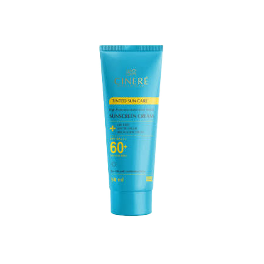 Untitled-1-cinere کرم ضد آفتاب رنگی SPF60 سینره فاقد چربی 50 میلی لیتر - Image 1