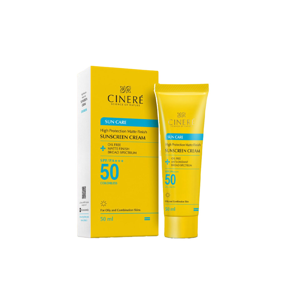cinere-sun-care کرم ضد آفتاب SPF 50 سینره بدون رنگ - Image 1